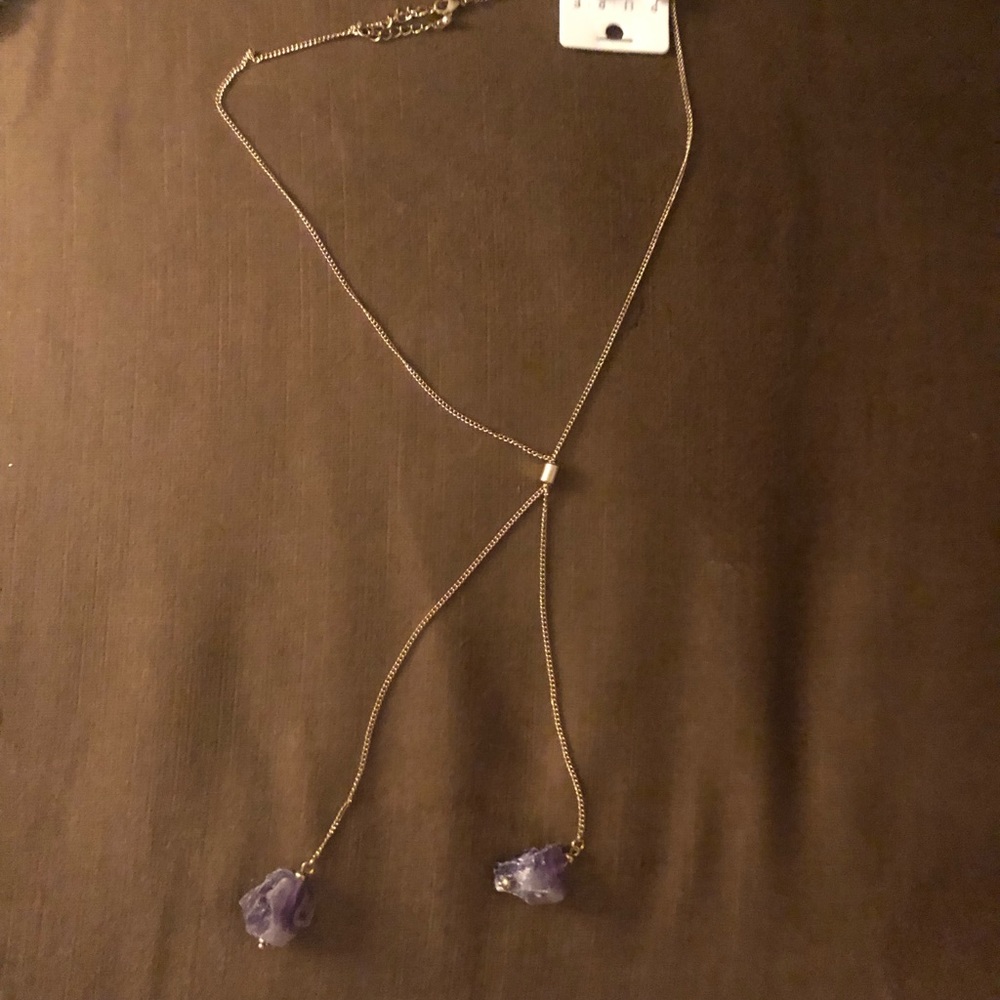 4-sale Pure Amethyst Crystal Necklace & Earrings- 515 $20 or $15 w/offer